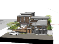 biệt thự 2 tầng,sketchup biệt thự 2 tầng,Model sketchup biệt thự