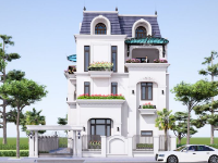 Model sketchup biệt thự 3 tầng 9x12.8m