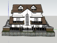 Model sketchup biệt thự 3 tầng mới nhất