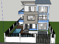 Model Sketchup biệt thự 3 tầng ( SU 2017 )