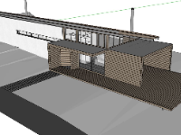 Model sketchup biệt thự nghỉ dưỡng 1 tầng đẹp