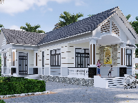 Model Sketchup biệt thự nhà vườn