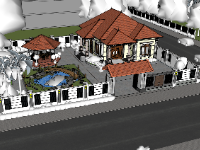 Model sketchup biệt thự nhà vườn mới nhất