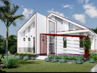 Model Sketchup biệt thự vườn hiện đại