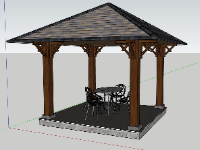 Model sketchup chòi nghỉ hiện đại