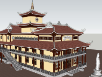 Model Sketchup Chùa Từ Nguyên