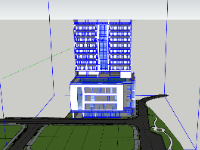Model sketchup chung cu 11 tầng kích thuốc 30x38m