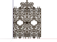 cổng sketchup,cổng hiện đại,file su cổng