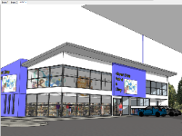 Model sketchup cửa hàng showroom bán hàng 2 tầng