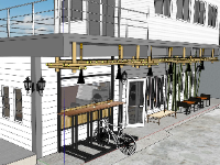 quán coffee,quán cafe,model sketchup quán cafe,mẫu thiết kế quán cà phê