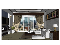 model sketchup phòng khách hiện đại,nội thất phòng khách file su,file 3d su phòng khách