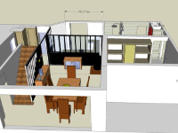 Model su nội thất tầng 1,file su nội thất tầng 1,Nội thất tầng 1 file su,Sketchup nội thất tầng 1