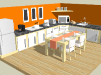 sketchup nội thất,phòng bếp,nội thất phòng bếp,sketchup nội thất phòng bếp