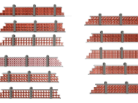 Model Sketchup gạch tường thông gió