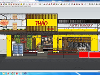 Model quán,Sketchup hàng tiệm bánh,su cửa hàng,su tiệm bánh,Sketchup tiệm bánh Bakery