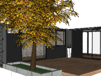 Model sketchup mẫu nhà container kích thước 7x10m