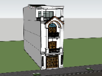 mẫu nhà phố 3 tầng,sketchup nhà phố 3 tầng,model su nhà phố 3tầng