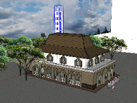 Model sketchup mẫu nhà thờ mới nhất