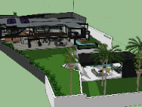 biệt thự 2 tầng,model biệt thự 2 tầng,sketchup biệt thự 2 tầng