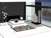 Model sketchup mẫu thiết kế phòng ngủ