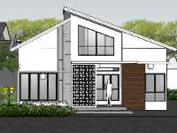 nhà cấp 4 sketchup,sketchup nhà cấp 4,nhà cấp 4