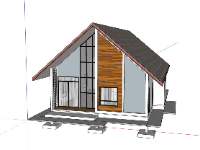 nhà cấp 4 sketchup,nhà cấp 4,sketchup file nhà cấp 4