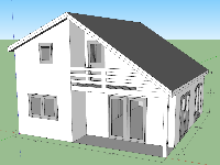 Model sketchup nhà ở 7mx8m