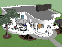 Model sketchup nhà hiện đại,file su nhà 1 tầng,model su nhà 1 tầng,model 3d nhà 1 tầng