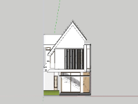 Model sketchup nhà phố 2 tầng 7.1x7.2m