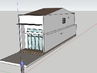 nhà phố 2 tầng,sketchup nhà phố 2 tầng,file 3dsu nhà phố 2 tầng,phối cảnh nhà phố 2 tầng