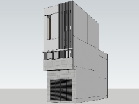 Model sketchup nhà phố 3 tầng 3.5x11.2m