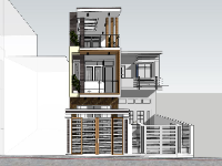 nhà phố 3 tầng,nhà 3 tầng hiện đại,file su nhà phố 3 tầng,nhà phố 3 tầng sketchup