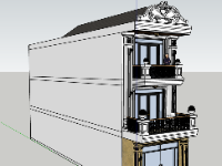 file su nhà phố 3 tầng,model su nhà phố 3 tầng,sketchup nhà phố 3 tầng,nhà phố 3 tầng file su