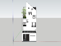 nhà phố 3 tầng,su nhà phố,sketchup nhà phố,su nhà phố 3 tầng