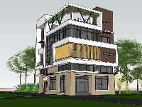 Model sketchup nhà phố 4 tầng,sketchup nhà phố 4 tầng hiện đại,File sketchup nhà phố 4 tầng,File sketchup nhà phố 4 tầng 2 mặt tiền