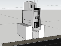 Model sketchup nhà phố 4 tầng 3.15x10m