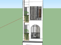 nhà phố 4 tầng,file sketchup nhà phố 4 tầng,model su nhà phố 4 tầng