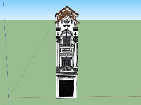 nhà phố tân cổ điển,nhà phố 4 tầng sketchup,file su nhà phố 4 tầng,mẫu nhà phố 4 tầng đẹp