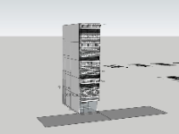 Model sketchup nhà phố 5 tầng 3.2x8m