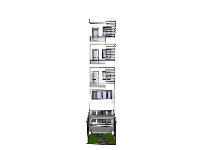 Model sketchup nhà phố 5 tầng 3.6x17.3m