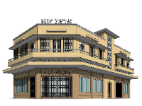 Model sketchup nhà số 68A bán Thuốc Bắc kt 8.75x17.5m