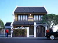 Model Sketchup Nhà trung hoa 2 tầng