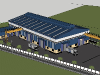 Model sketchup nhà xưởng,File sketchup nhà xưởng,File sketchup nhà xưởng công nghiệp,Model sketchup nhà xưởng sản xuất công nghiệp,Mẫu nhà xưởng công nghiệp