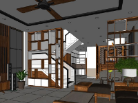 sketchup nội thất,sketchup nội thất căn hộ,sketchup nội thất nhà bếp,sketchup nội thất bếp,Model nội thất nhà