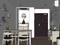 Model sketchup nội thất căn hộ