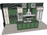 Model sketchup nội thất phòng bếp 3d đẹp nhất