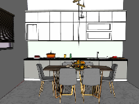 sketchup nội thất,nội thất phòng bếp,sketchup nội thất phòng bếp,Model nội thất,sketchup nội thất bếp,phòng bếp sketchup