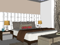 Model sketchup nội thất phòng ngủ 3d