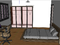 Model sketchup nội thất phòng ngủ mới nhất