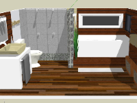 Model sketchup nội thất phòng tắm cao cấp đẹp